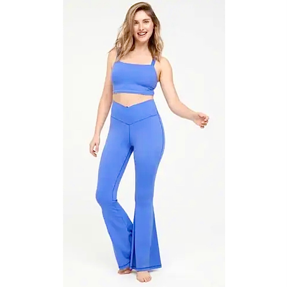 Aerie Offline Real Me flare crossover leggings and top SET Size S/M‎ periwinkle